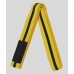Yellow With Black Stripe Brazilian Jiu Jitsu Belt for Adults, Cotton Material (100% Professional Quality) - Brand New